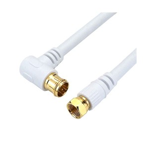 ホーリック アンテナケーブル 配線 7m ホワイト L字差込式/ネジ式コネクタ AC70-597WH 白 送料無料