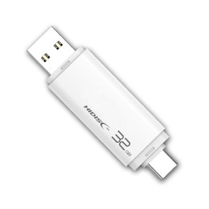 HIDISC USBメモリー Type-C/A 32GB ホワイト HDUF134C32G3C 白 最新技術搭載 高速データ転送対応 容量たっぷり HIDISC USBメモリー Type-