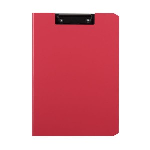 （まとめ）TANOSEE クリップファイルA4タテ ピンク 1枚 【×10セット】 プライバシーを守るため、表紙を閉じるだけでOK 便利な二つ折りク
