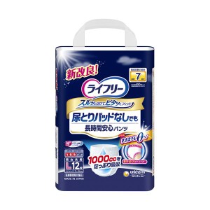 （まとめ）ユニ・チャーム ライフリー尿とりパッドなしでも長時間安心 安全 パンツ L 1パック（12枚）【×2セット】 送料無料