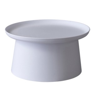 サイドテーブル エンドテーブル コーナーテーブル 小型 脇台 机 ミニテーブル 直径70×高さ36cm Lサイズ 円形 (丸型 ラウンド) ホワイト 