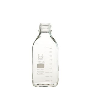 ねじ口角びん（メジュームびん） びんのみ 1L 【017230-10005A】 使い勝手抜群の1Lボトル 飲み物や調味料、保存食に最適 密封性もバッチ