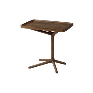 サイドテーブル エンドテーブル コーナーテーブル 小型 脇台 机 ミニテーブル 幅54cm ブラウン 木製 2WAY リビング ダイニング インテリ