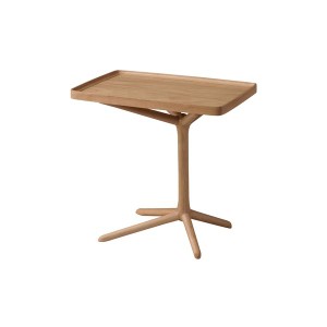 サイドテーブル エンドテーブル コーナーテーブル 小型 脇台 机 ミニテーブル 幅54cm ナチュラル 木製 2WAY リビング ダイニング インテ