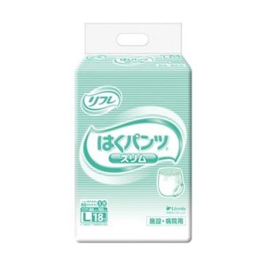 （まとめ）リブドゥコーポレーション リフレはくパンツ スリムタイプ L 1パック（18枚）【×10セット】 快適な履き心地が続く、パンツタ