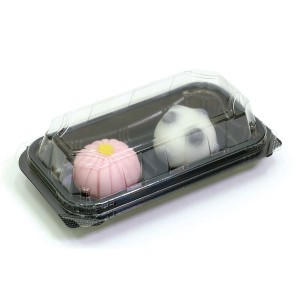 （まとめ）和菓子ケース（2個用） 10個入り 【×10個セット】 おもてなしの和菓子を美しく収納 2個用和菓子ケースが10個セットでお得に 