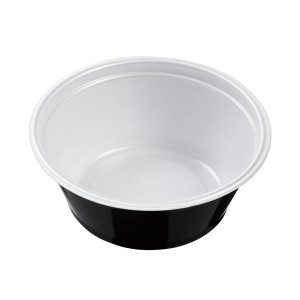(まとめ) エフピコ DLV麺20(78) 本体深型 白黒 1パック(50枚) 【×5セット】 送料無料