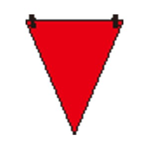 （まとめ）ユニット 三角旗 赤無地／372-61【×100セット】 鮮やかな赤に包まれた三角旗、無限の可能性を秘めて 送料無料