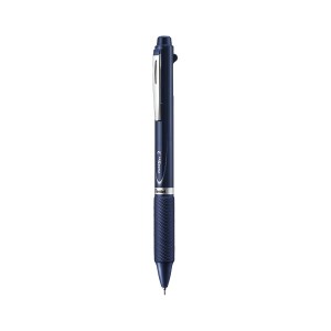 （まとめ） ぺんてる エナージェル 3色ボールペン 0.5mm ダークブルー軸 【×10セット】 青 速乾性抜群 会議やメモに最適 3色ボールペン
