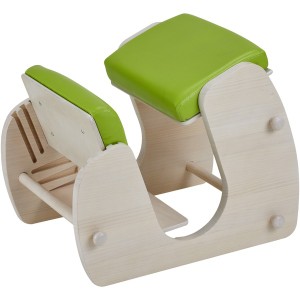 デスク (テーブル 机) チェア (イス 椅子) 学習椅子 (イス チェア) 幅51.5cm ホワイト×グリーンアップル 木製 合皮 フェイクレザー Keep