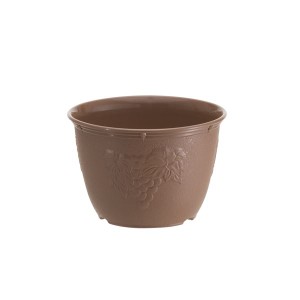 (まとめ) 植木鉢/プランター 【6号】 チョコブラウン プラスチック製 ガーデニング用品 園芸 『ビオラデコ』 【120個セット】 茶 送料無