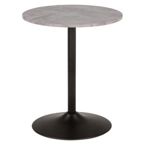 ダイニングテーブル ダイニング用テーブル 食卓テーブル 机 約直径60cm 丸型 (円形 ラウンド) マーブルグレー 金属 スチール フレーム 石