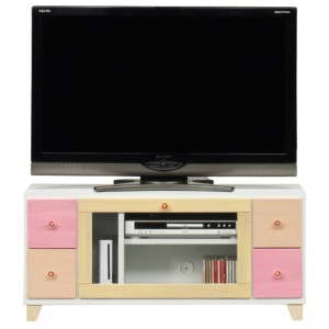 テレビ台 テレビボード TVボード 幅101cm ピンク系 日本製 国産 木製 桐材 リビング ダイニング 子供部屋 ベッドルーム 完成品 送料無料