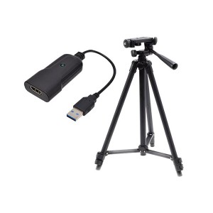 サンコー 一眼カメラやビデオカメラをWEBカメラに「HDMI to USB WEBカメラアダプタ」 + エツミ フォレスト ツイン三脚 FT-1 SHDSLRVC+VE-