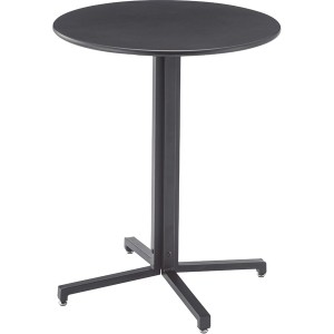 サイドテーブル エンドテーブル コーナーテーブル 小型 脇台 机 ミニテーブル 幅60cm ブラック 円形 (丸型 ラウンド) 金属 スチール アジ