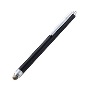 抗菌 清潔 タッチペン/導電繊維 ブラック P-TPS03ABBK 黒