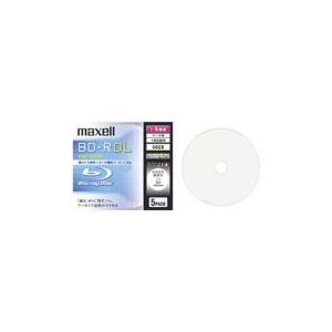 Maxell 6倍速対応データ用BD-R DL 50GB 5枚1枚ずつ5mmプラケースプリント対応ホワイト BR50PWPC パソコン .5S 白 送料無料