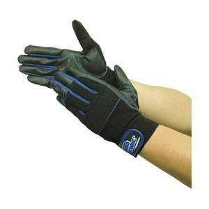 (まとめ) ユニワールド WORKS HOMME 合成皮革手袋 MPファイバー ブルー L 2610-B-L 1双 【×5セット】 青 頑丈で剥がれにくく、持ちが良