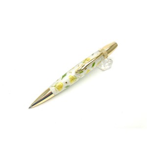 花柄 ボールペン/文房具 【菜の花 黄色】 パーカータイプ 芯：0.7mm 日本製 国産 文具 オフィス 事務用 用品 『Frower Pen』 送料無料