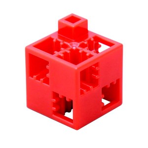 （まとめ）Artecブロック 基本四角 100P 赤【×3セット】 無限の創造力を引き出す 鮮やかな赤の基本四角ブロック100個セット【3セットま