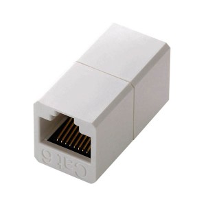 (まとめ) コンパクトRJ45延長コネクタ カテゴリー6用 LD-RJ45JJ6Y2 1個 【×10セット】 エレコムのカテゴリー6対応コンパクトRJ45延長コ