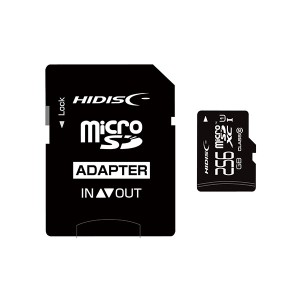 HIDISC microSDXCカード 256GB CLASS10 UHS-1対応 SD変換アダプタ付き HDMCSDX256GCL10UIJP3 送料無料