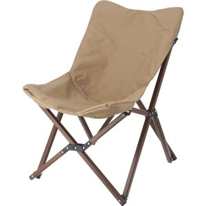 アウトドアチェア (イス 椅子) 約幅55×奥行70×高さ80cm コヨーテ 折りたたみ式 アルミ ポリエステル リラックスチェア アウトドア キャ