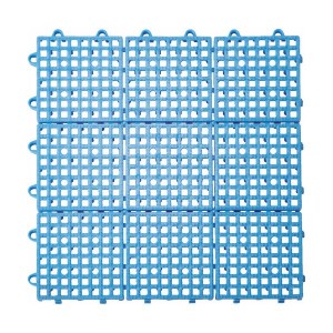 (まとめ) TRUSCO 抗菌 清潔 ・防炎ジョイントスノコ 300×300mm ブルー TJSD30-BL 1枚 【×5セット】 青 簡単組立で水はけ抜群 広々対応 