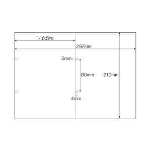 (まとめ) ミロク情報サービス 白紙(A4・2分割・ミシン目入り・各2穴) 558306 1箱(200枚) 【×3セット】 送料無料