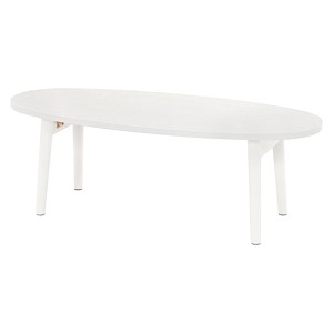 折りたたみテーブル ローテーブル 机 低い ロータイプ センターテーブル 約幅95×奥行40×高さ32cm ホワイトウォッシュ オーバル型 木製
