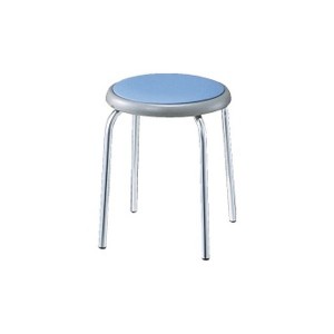 ジョインテックス 丸イス 円形 丸形 ラウンド チェア 椅子 R-720CLN BL ブルー 青 快適な座り心地を提供する、青い色の丸いイス ジョイン