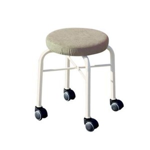 スツール イス バーチェア 椅子 カウンターチェア オットマン 足置き 幅30.5cm アイボリー×ミルキーホワイト スタッキング クッション 