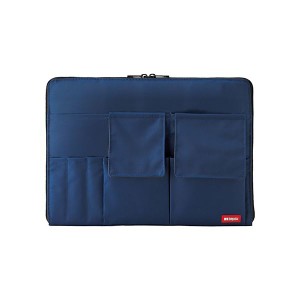 (まとめ) リヒトラブ(LIHITLAB) バッグ イン バッグ A4 藍 A-7554-11N 【×3セット】 収納の達人 A4サイズ対応の便利なバッグインバッグ 