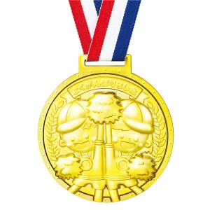 （まとめ）ゴールド3Dスーパービッグメダル なかよし 【×10個セット】 輝く3Dスーパービッグメダル なかよしの絆【×10個セット】 送料
