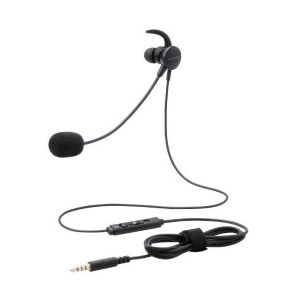 片耳耳栓タイプヘッドセット 約1.8m ブラック HS-EP16TBK 1個 黒 送料無料