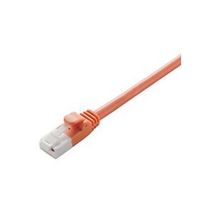 （まとめ）Cat5e対応ツメ折れ防止LANケーブル 配線 オレンジ 5m LD-CTT/DR5/RS 1本【×10セット】 ネバツメ 高速通信 オレンジの5m LANケ