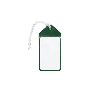 （まとめ） 共栄プラスチック ネームタッグ（旅行名札）グリーン 【×10セット】 緑 旅行に最適 便利なアドレス入り名札 カバンにピッタ