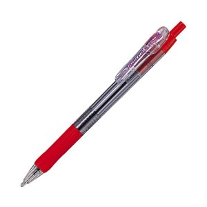(まとめ) ゼブラ 油性ボールペン タプリクリップ 1.6mm 赤 BNU5-R 1本 【×100セット】 書き味抜群 ノック式油性ボールペンが進化 驚きの