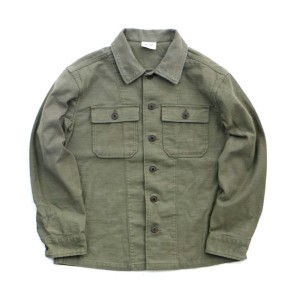 アメリカ軍ファーティングシャツ レプリカ オリーブ 17h（メンズXL相当） アメリカ軍のファーティングシャツを再現したオリーブカラーの1