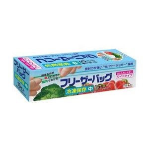（まとめ）日本サニパック スマートキッチン 台所 フリーザーバッグ 中 透明 KS37 1パック（15枚）【×50セット】 送料無料