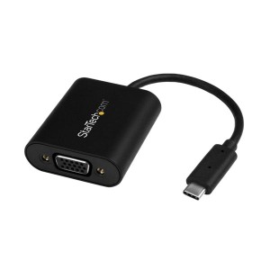 (まとめ）StarTechUSB-C-VGA変換アダプタ プレゼンテーション・モード切替スイッチ CDP2VGASA 1個【×3セット】 送料無料