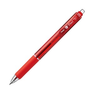 （まとめ） ぺんてる フィール0.5 赤 BXB115-B 10本【×10セット】 0.5mmの赤い芯が鮮やかに躍動する 書き心地抜群のペンセット 10本×10
