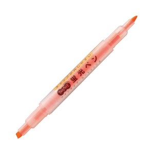 (まとめ) TANOSEE キャップが外しやすい蛍光ペン ツイン オレンジ×10本 【×10セット】 簡単に外せる 蛍光ペンツイン オレンジ×10本セ