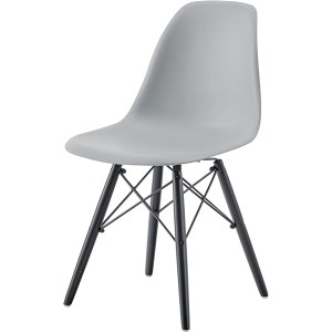 パーソナルチェア (イス 椅子) リビングチェア リビング用 応接チェア イス 椅子 幅44cm グレー 2脚セット 木製脚付き 組立品 リビング 