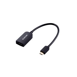 Type-C映像変換アダプタ/TypeC-HDMI/30Hz/ブラック AD-CHDMIBK2 黒 高速転送のUSB Type-C映像変換アダプターで、映画やゲームをクリアな