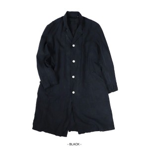 フランス軍タイプ麻綿混ワークコート ブラック 2（メンズM） 黒 黒いフランス軍風ワークコート、男性用Mサイズ、麻綿混合素材で快適な着