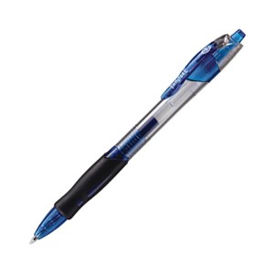 （まとめ）TANOSEE ノック式ゲルインクボールペン スリム 0.7mm 青 1本 【×50セット】 滑らかな筆跡、一筆書きで文字や線がくっきりと残