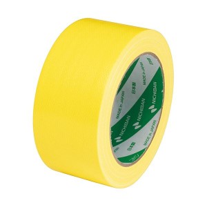 (まとめ) ニチバン 布粘着テープ No.121 中軽量物封かん用 50mm×25m 黄 1212-50 1巻 【×20セット】 鮮やかな黄色で、中軽量物をしっか