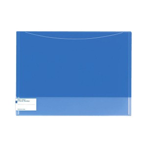 （まとめ）コクヨ クリヤーホルダー（2ポケットエンベロープ）A4 ダークブルー フ-5770DB 1セット（5枚）【×5セット】 青 送料無料