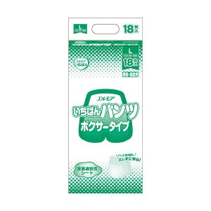 カミ商事 エルモア いちばん パンツボクサータイプ L 1セット（72枚：18枚×4パック） 送料無料